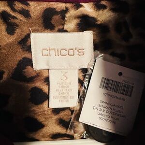 Chico's Leopard Print Swing Jacket